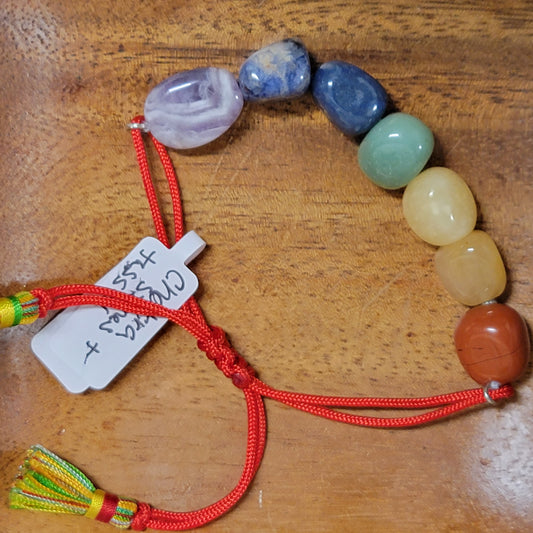 Chakra stones bracelet w tassel