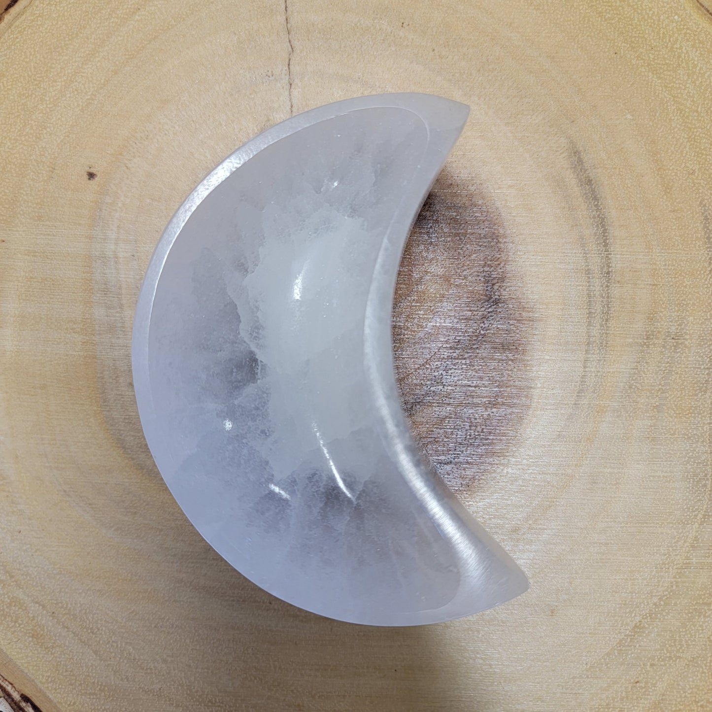 Selenite Bowl Moon Small