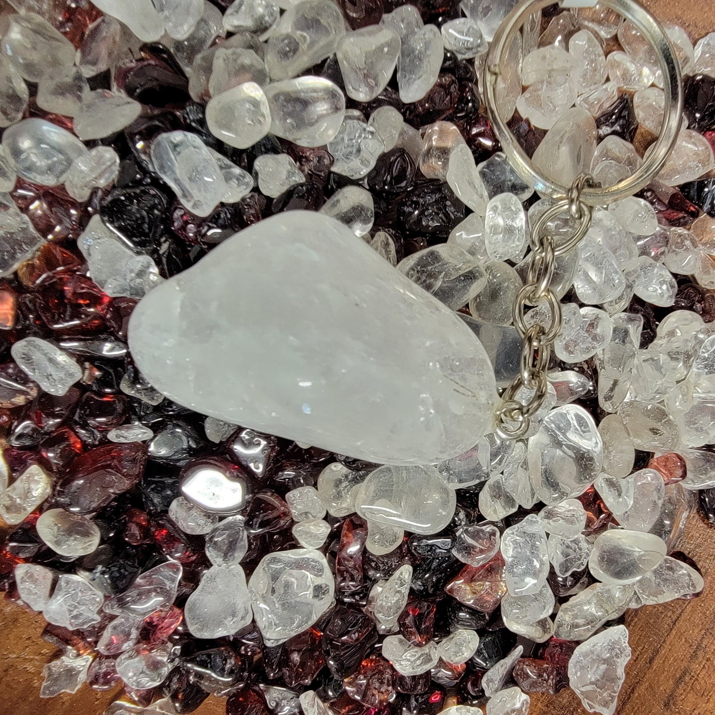 Quartz Tumbled Keychain
