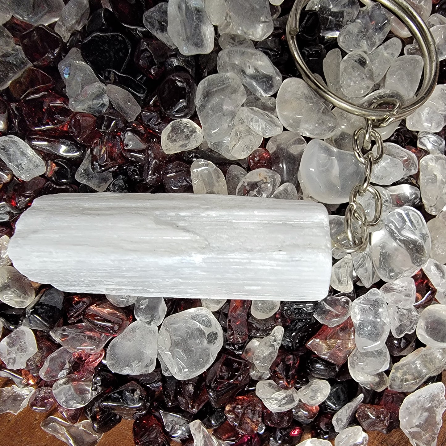 Selenite Keychain