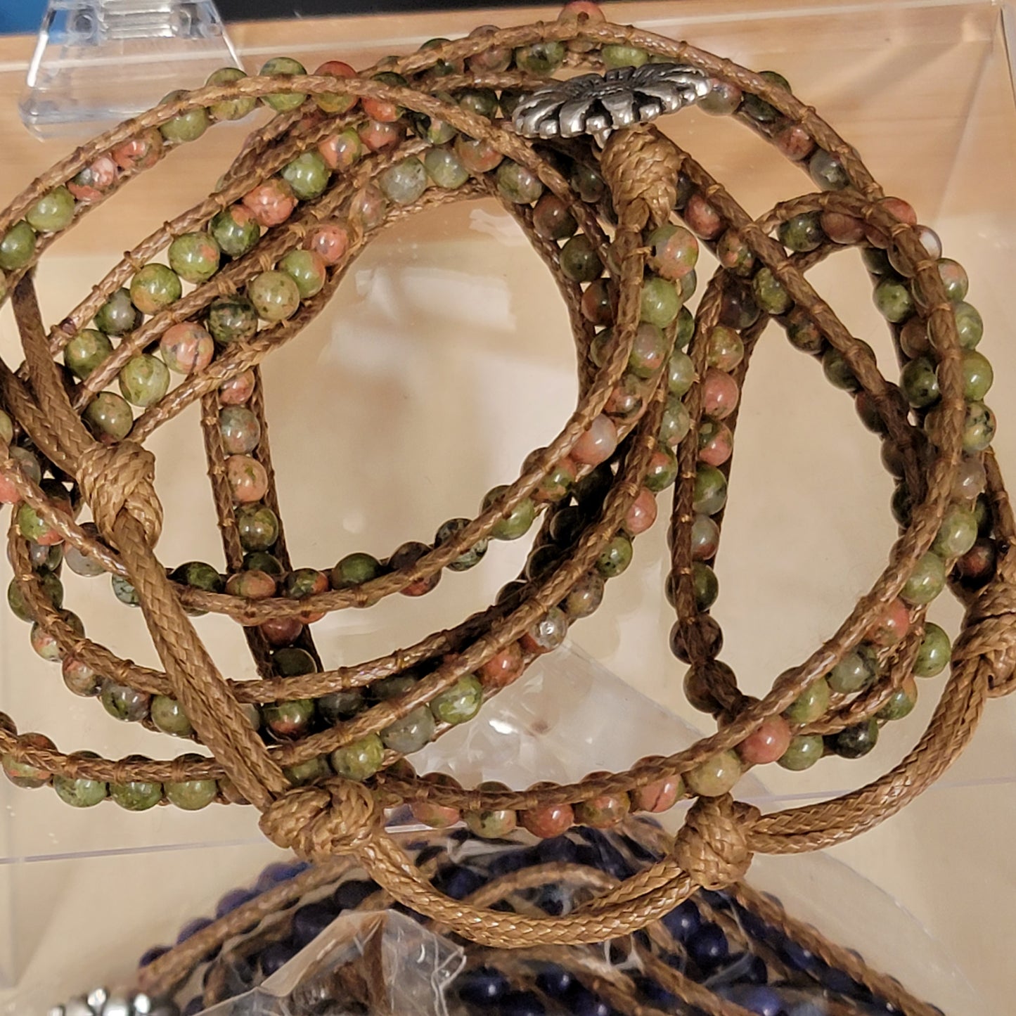 Ankle Bracelet - Unakite Jasper