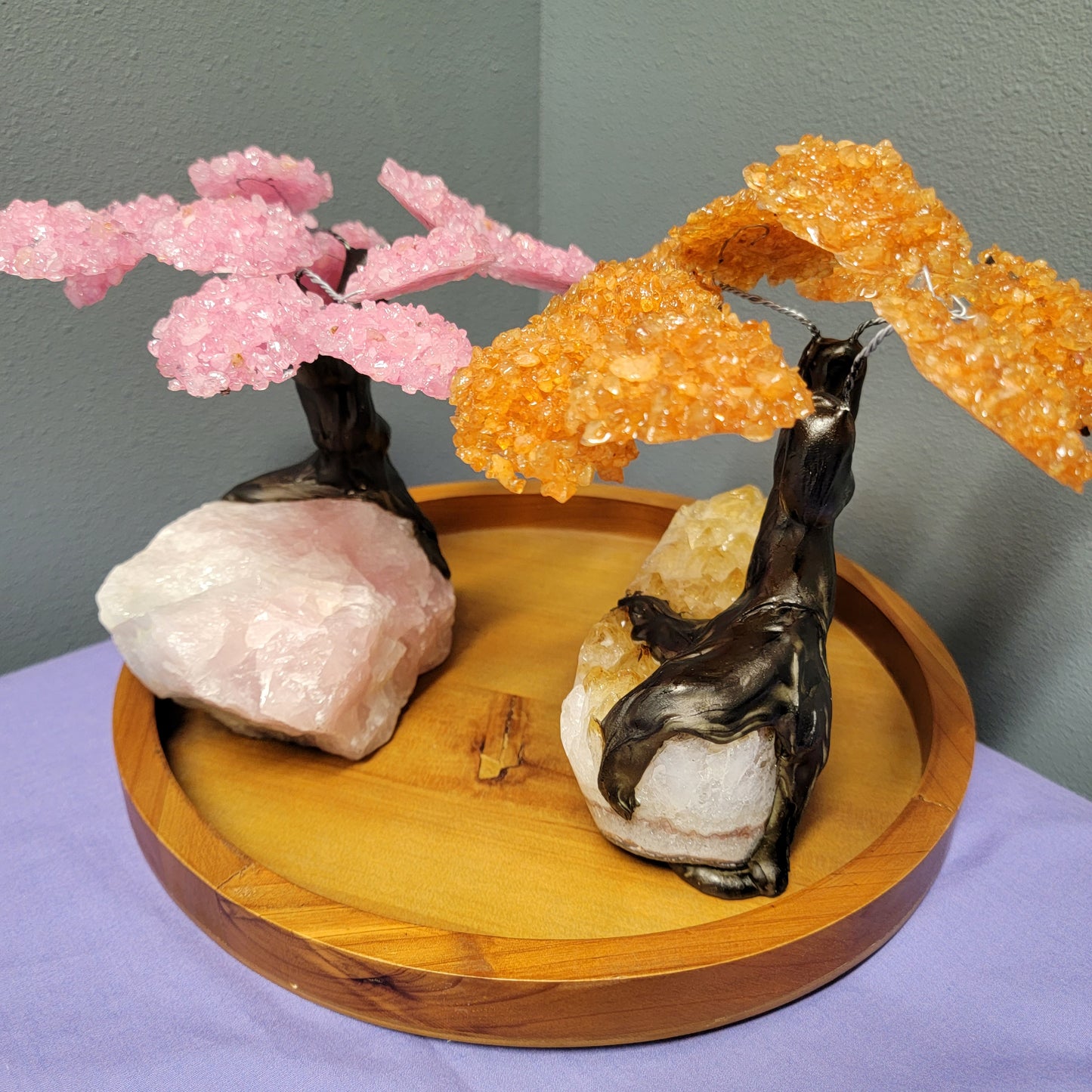9 Leaf Chip Tree Rose Quartz