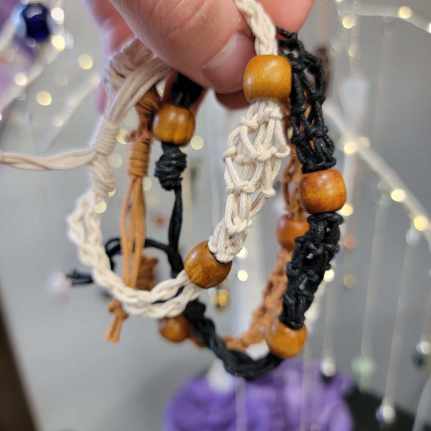 Braided Crystal Bracelet Single Holder