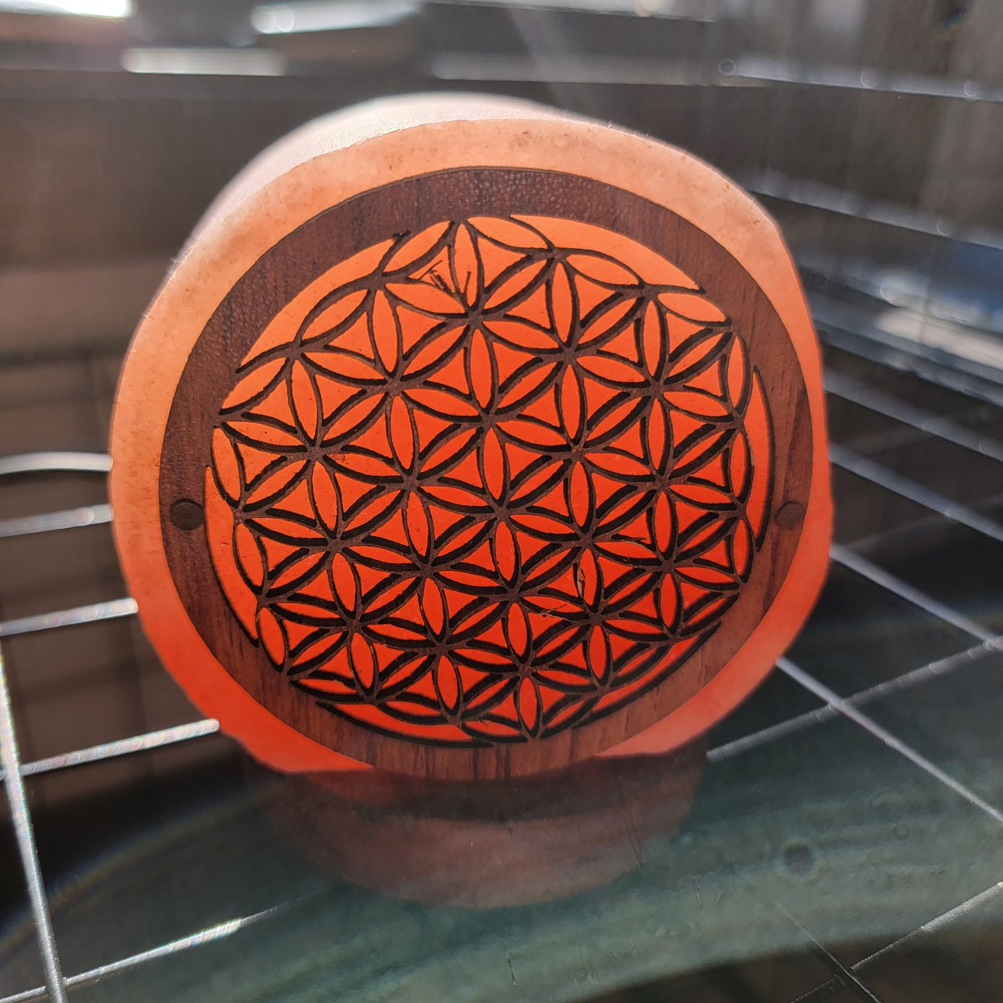 Salt lamp flower of life small