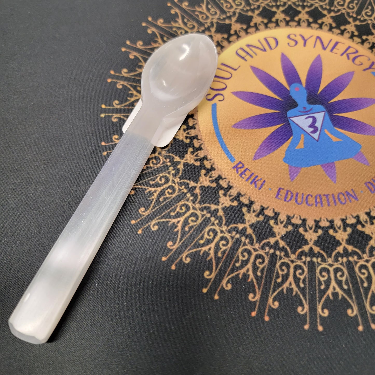 Selenite Spoon 6"