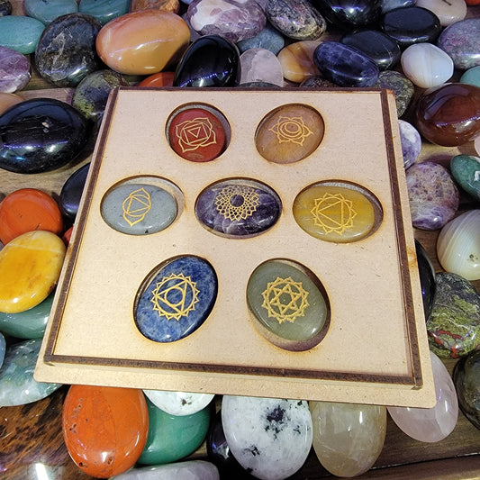 Chakra Stones in Wooden Case