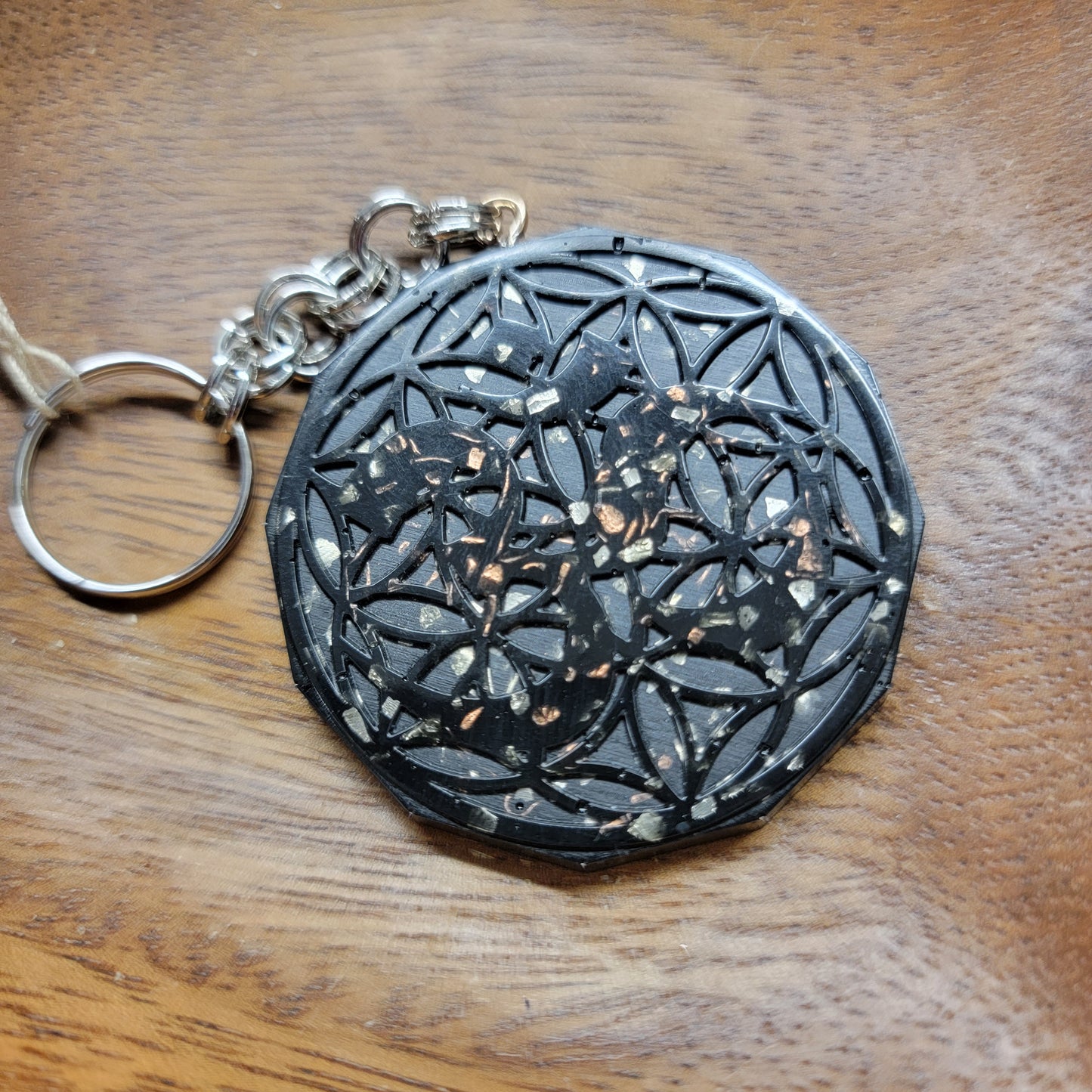 Om Seed of Life Orgonite Keychain