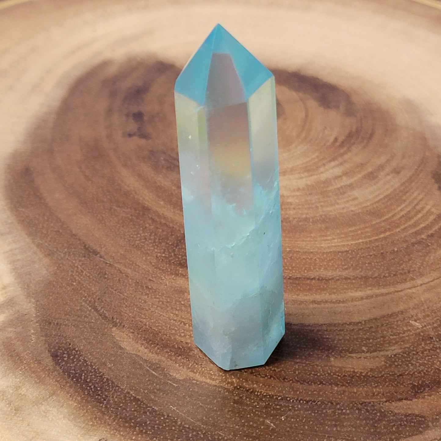 Blue Aura Quartz 3 inch Tower