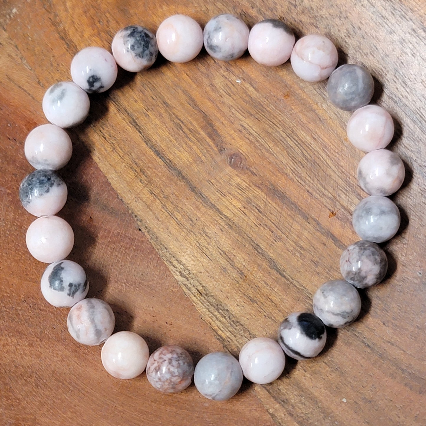 Pink Zebra Stone Bracelet