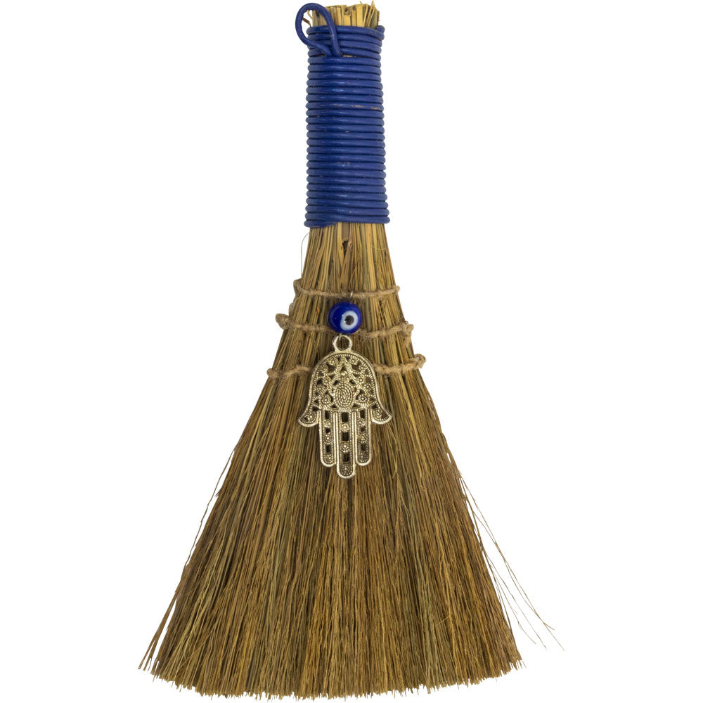 Wicca Broom Evil Eye w/Fatima Hand