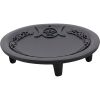 Cast Iron Offering Plate Incense Holder - Triple Moon w/ Pentacle