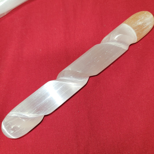 Selenite Wand w/Orange