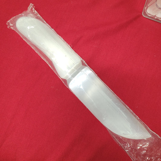 Selenite Athame 10"