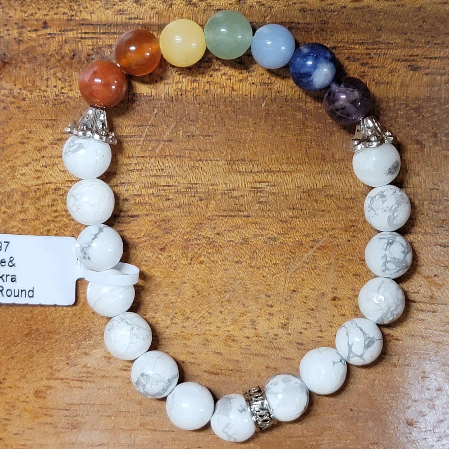 Chakra bracelet w howlite beads