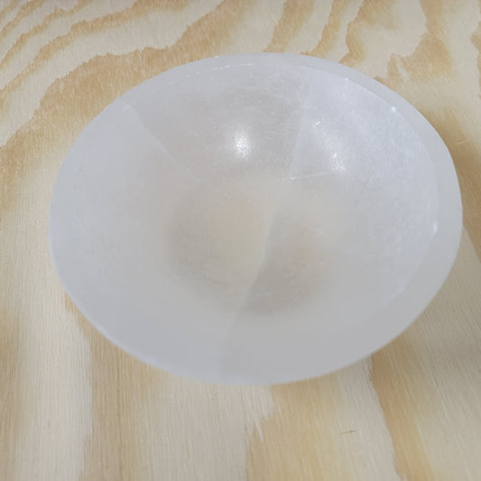 Selenite Bowl Round