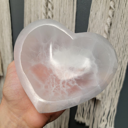 Selenite Bowl Heart Large