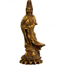 Kwan Yin Antiqued Statue