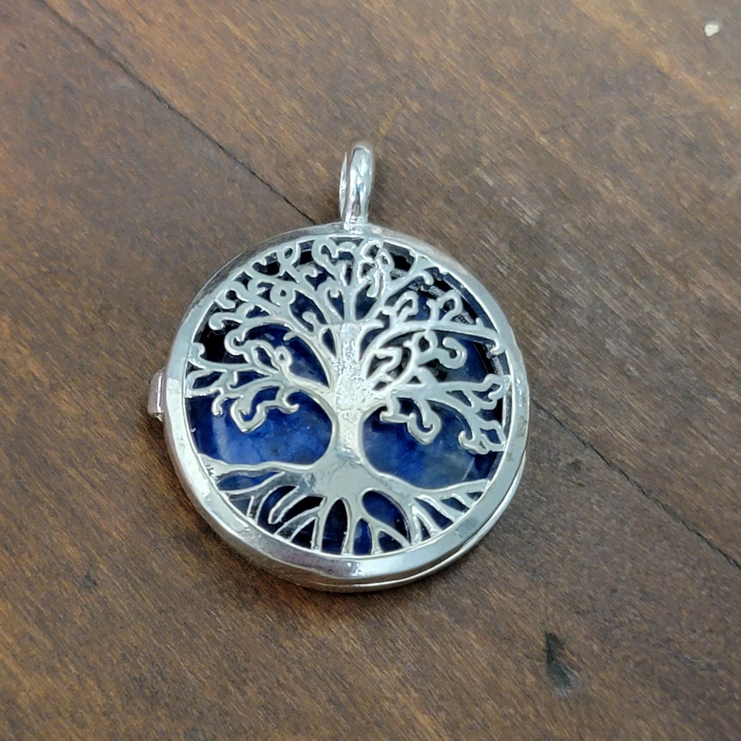 Tree of Life locket with Lapis Lazuli