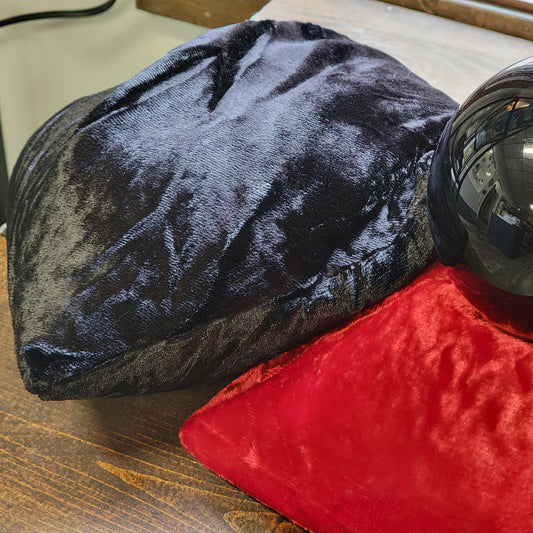 Black Velvet Crystal Ball Pillow