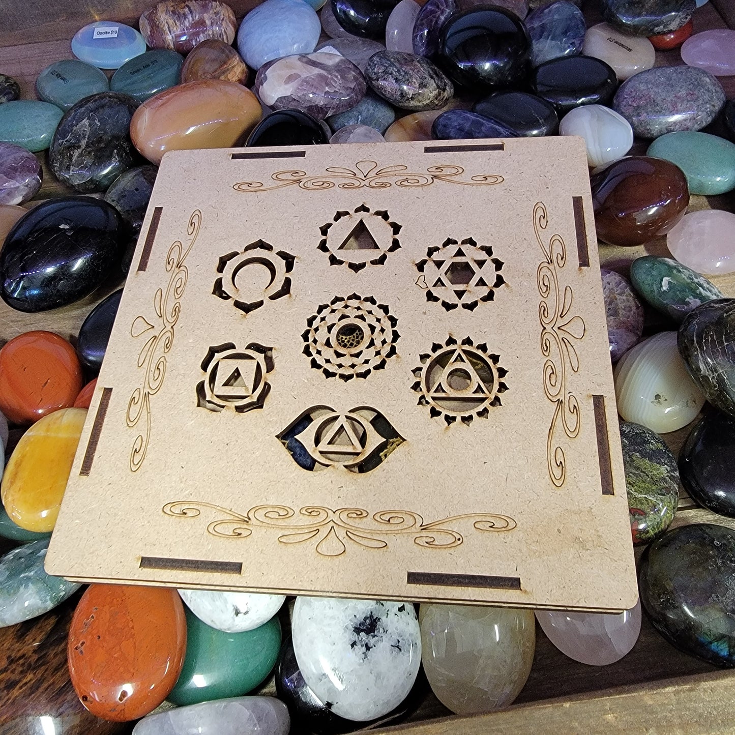 Chakra Stones in Wooden Case