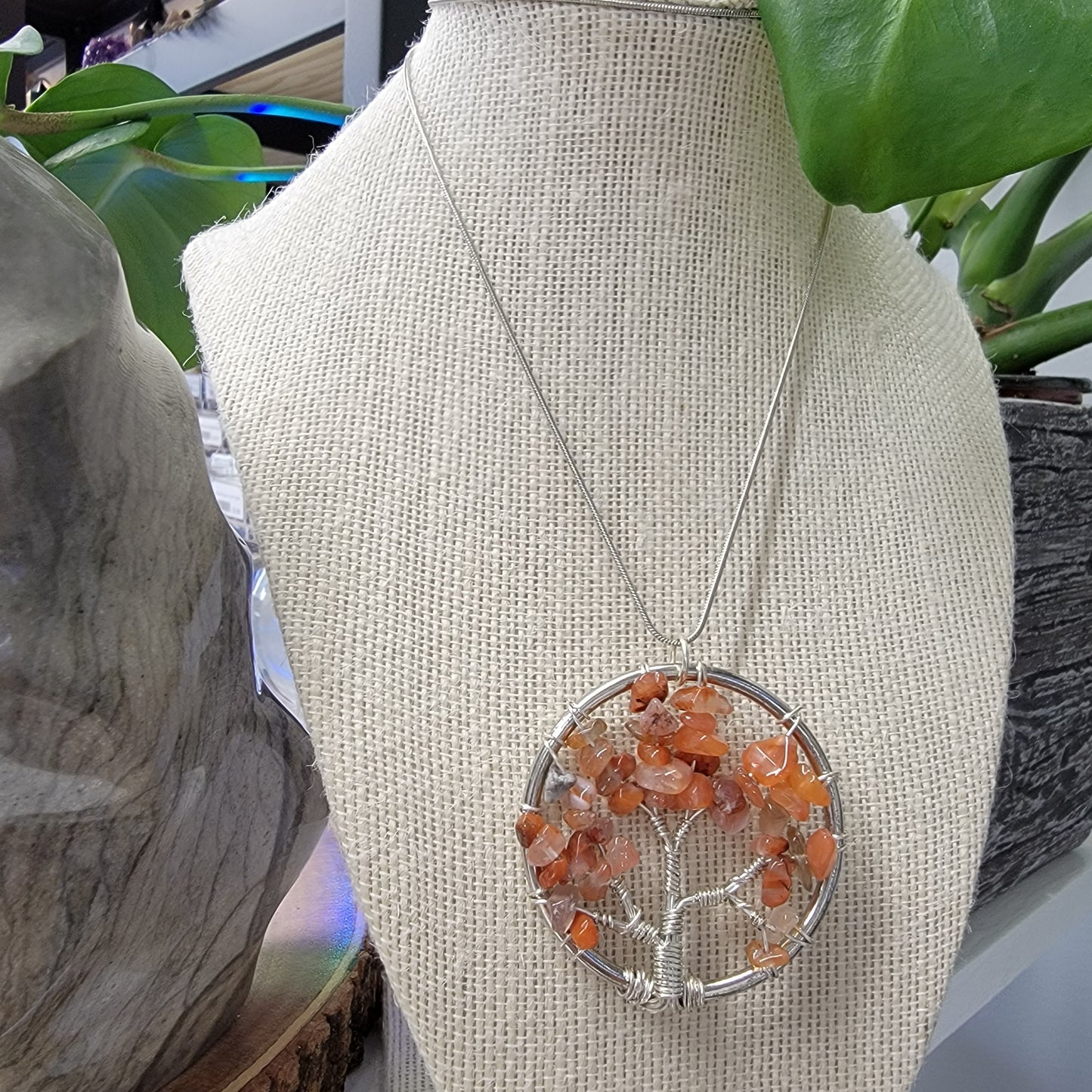 Carnelian Tree of life Necklace