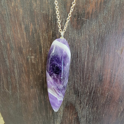 Amethyst Chevron Pendant