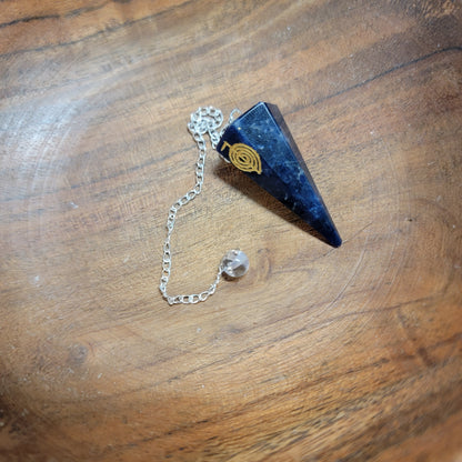 Cho Ku Rei Reiki Symbol Sodalite Pendulum