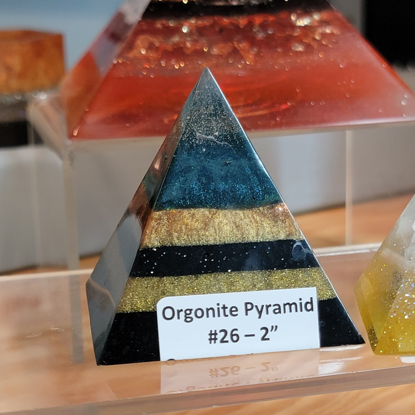 Blue Point Orgonite Pyramid