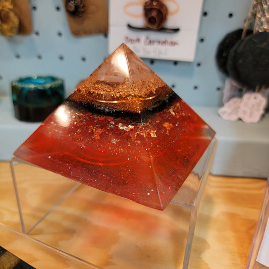 Root Chakra Orgonite Pyramid