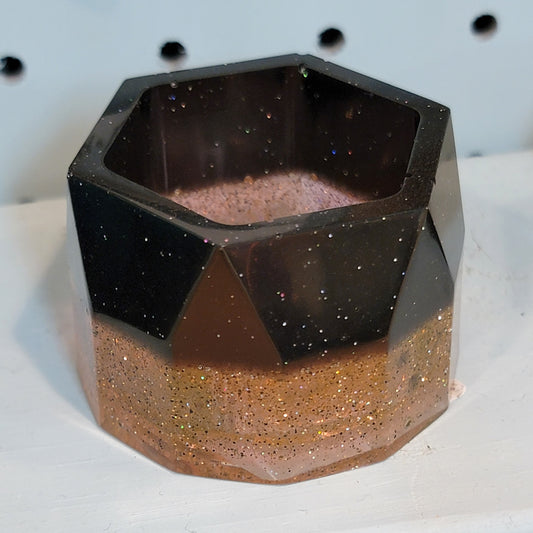 Pink and Black Orgonite Clearing Vessel