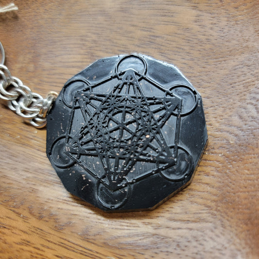 Metatron's Cube Orgonite Keychain