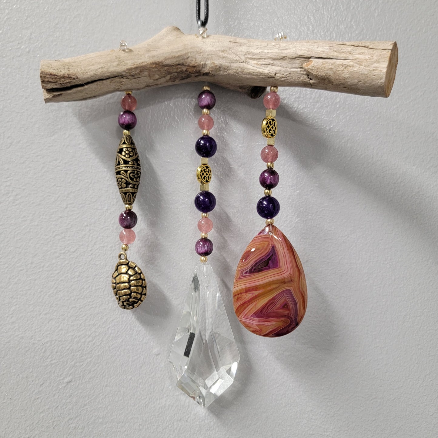 Pink and Purple Crystal Hanger