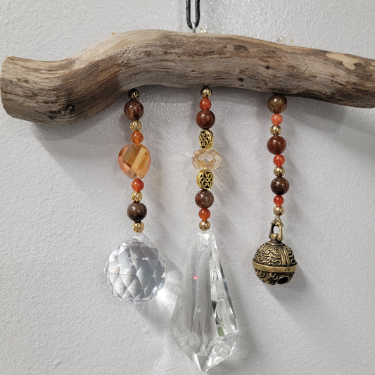 Red Crystal and Lion Bell Hanger