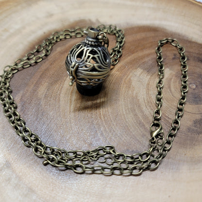 Lotus Cage Locket Necklace