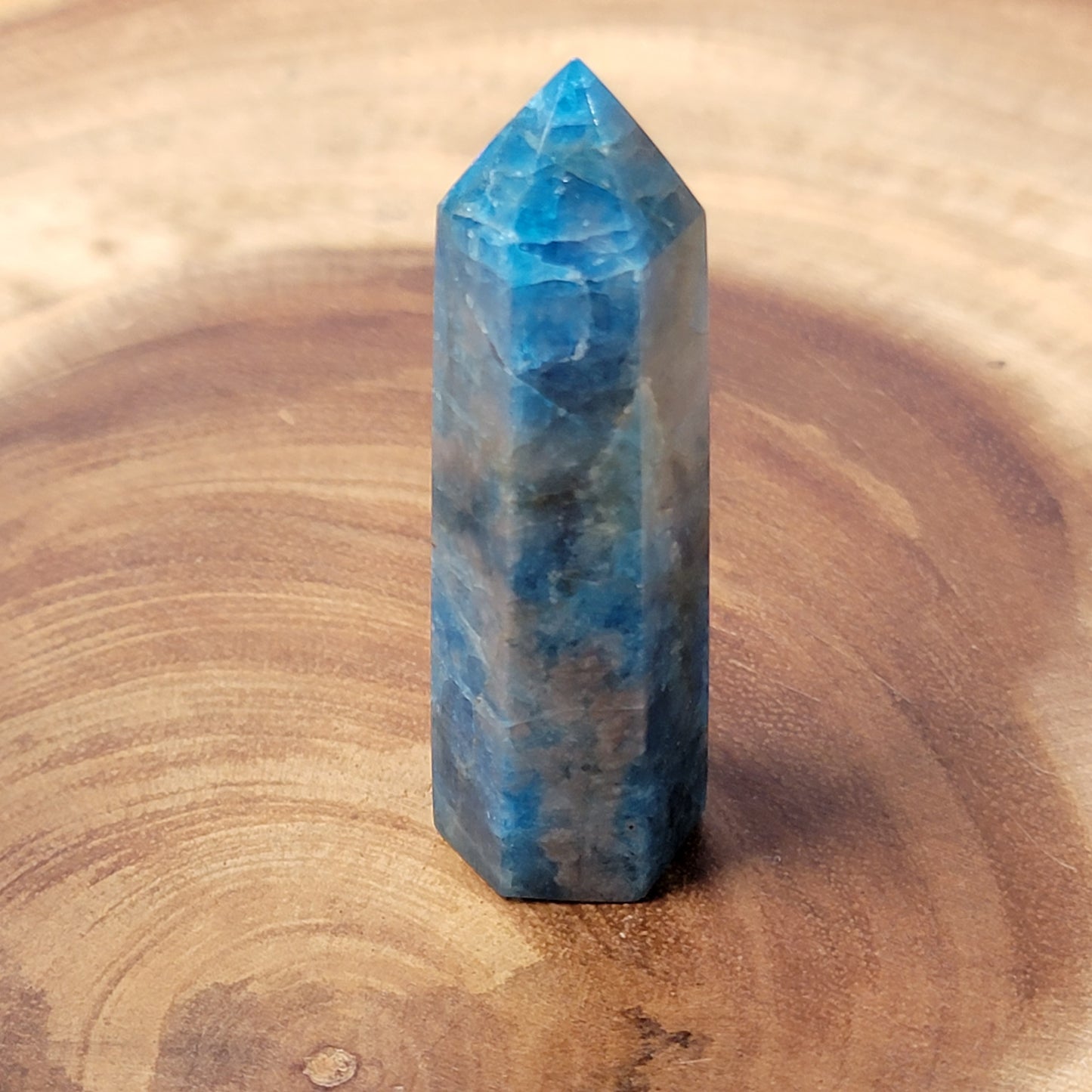 Blue Apatite 3 inch Tower