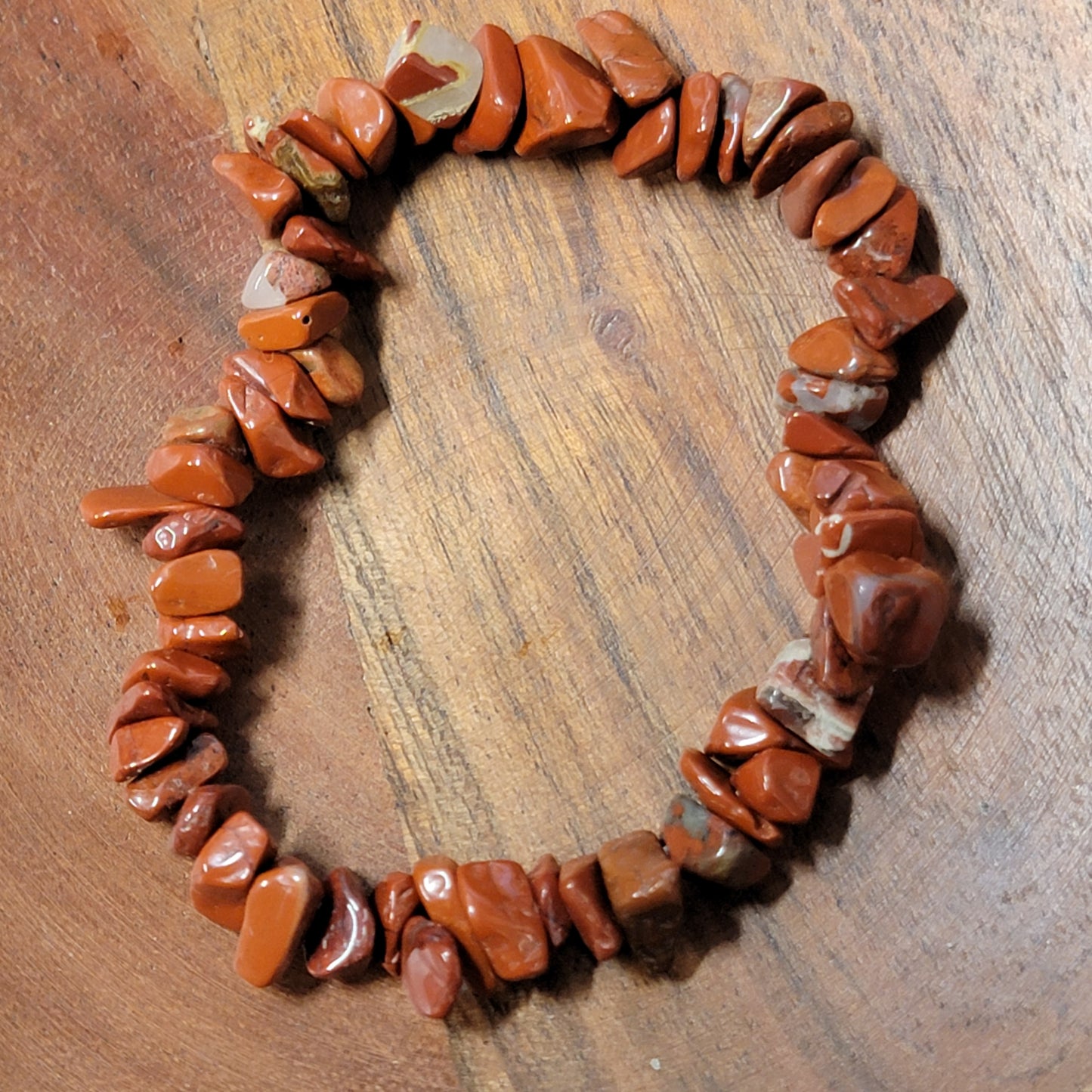 Red Jasper Chip Bracelet