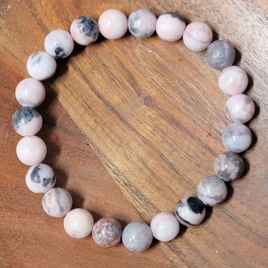 Pink Zebra Stone Bracelet