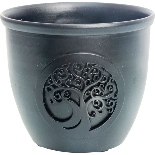 Tree of life Metal Smudge Pot Small