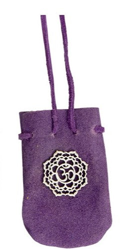 Purple Suede Pouch 3"