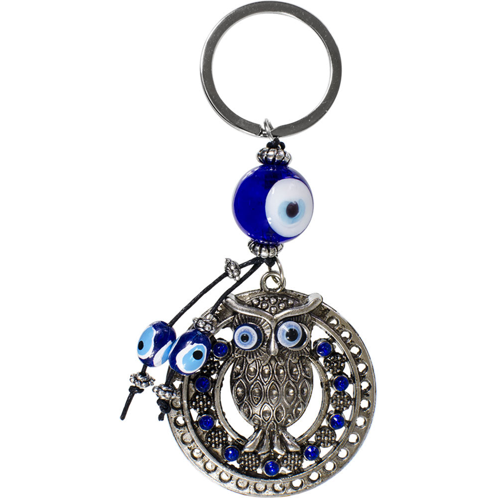 Evil Eye Owl Key Chain