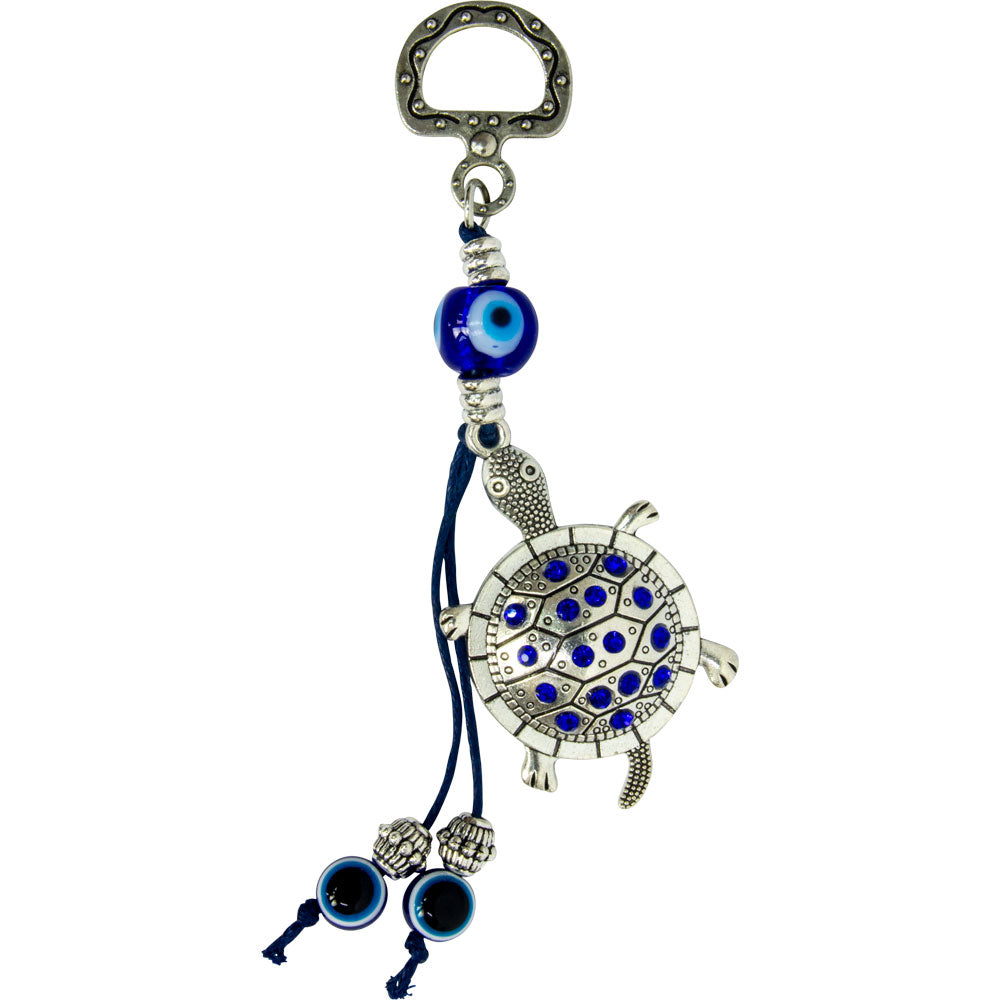 Evil Eye Turtle Keychain