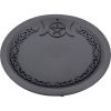 Cast Iron Offering Plate Incense Holder - Triple Moon w/ Pentacle