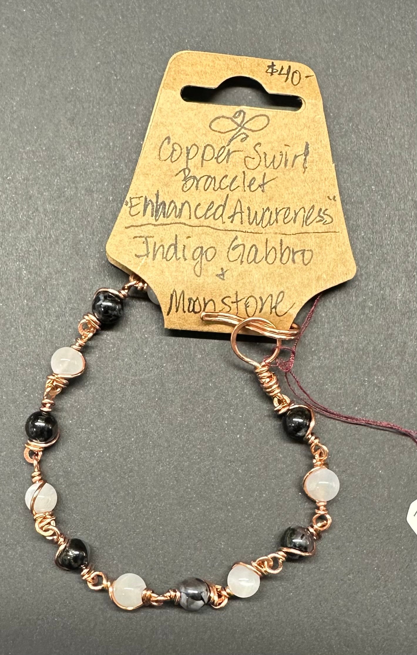 Copper Swirl Bracelet "Enhanced Awareness"