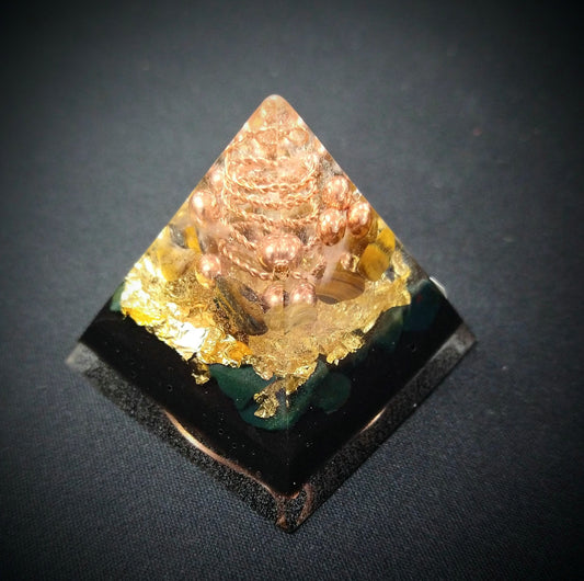Physical Warrior and Golden ray Orgonite Pyramid