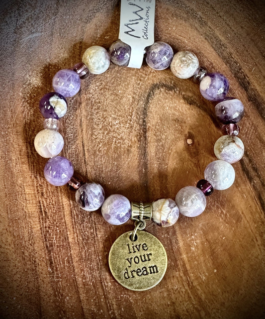 Chevron Amethyst Bracelet