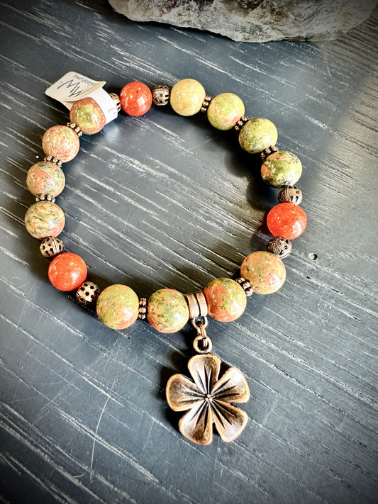 Unakite & Jade Bracelet