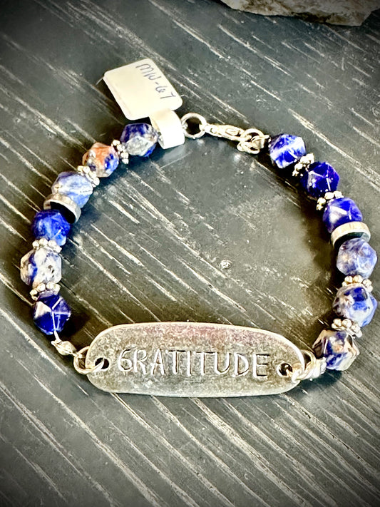 Sodalite Gratitude Bracelet